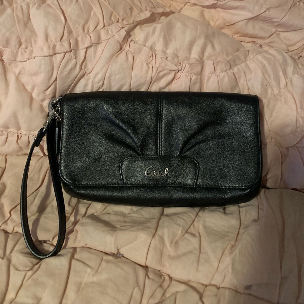 COACH Leather Wristlet